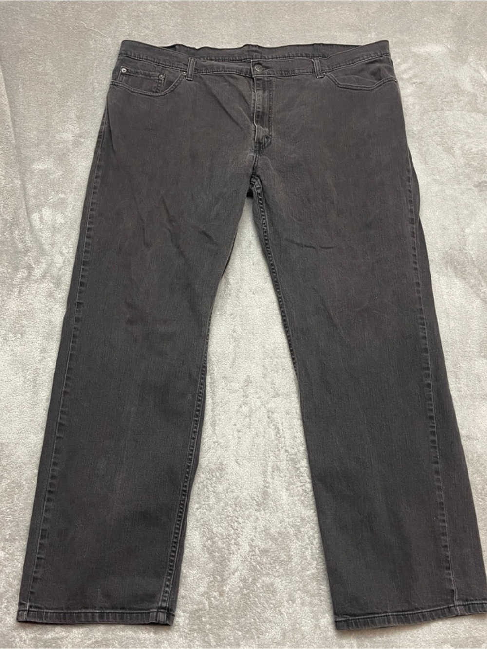 Levis 541 Relaxed Fit Jeans Mens 44x32 Black Medium Wash Stretch Flex